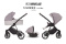 MUSSE 3w1 BabyActive wózek głęboko-spacerowy + fotelik samochodowy Kite 0-13kg - Ultra PASTEL / stelaż Nikiel