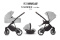 MUSSE 3w1 BabyActive wózek głęboko-spacerowy + fotelik samochodowy Kite 0-13kg - Ultra ZEN / stelaż Nikiel