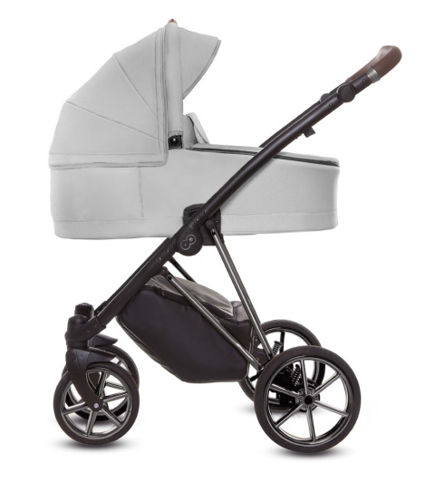 MUSSE 3w1 BabyActive wózek głęboko-spacerowy + fotelik samochodowy Kite 0-13kg - Ultra ZEN / stelaż Nikiel