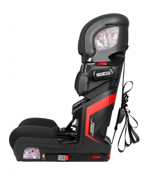 SK800i SPARCO 9-36kg ISOFIX fotelik samochodowy od 9 miesięcy do około 12 lat - Black