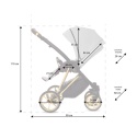 MUSSE 3w1 BabyActive wózek głęboko-spacerowy + fotelik samochodowy Kite 0-13kg - Emerald Gold