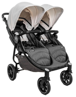 EASY TWIN 4.0 Baby Monsters wózek dziecięcy bliźniaczy do 22kg wersja spacerowa - Marfil / Black Frame