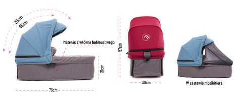 Gondola do wózka EASY TWIN 4 Baby Monsters - Marfil