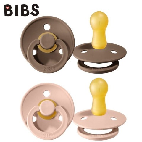 BIBS COLOUR 2-PACK BLUSH & DARK OAK M Smoczek Uspokajający kauczuk Hevea