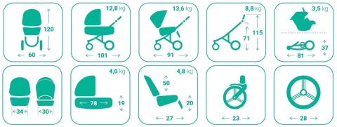 HOLLAND New Bebetto 2w1 wózek wielofunkcyjny głęboko-spacerowy 03/CZM