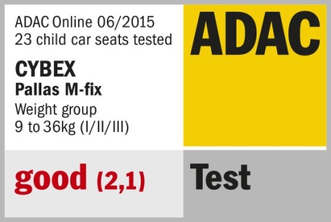 PALLAS M-FIX CYBEX 4* ADAC 9-36 kg, od ok. 9 miesięcy do 12 lat