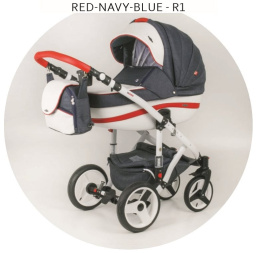 VICCO 2W1 ADAMEXx wózek dziecięcy - Polski Produkt - red navy blue r1