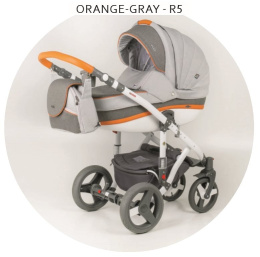 VICCO 3W1 ADAMEX wózek dziecięcy - Polski Produkt - orange gray r5