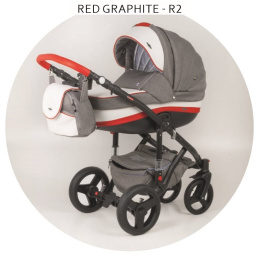 VICCO 3W1 ADAMEX wózek dziecięcy - Polski Produkt - red graphite r2