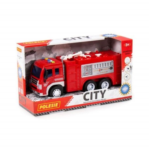 Polesie 86396 "City" samochód - straż pożarna, inercyjny (ze światłem i dźwiękiem) w pudełku