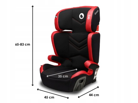 HUGO 15-36kg isofix Lionelo fotelik samochodowy, 5 lat Gwarancji - ekoskóra Red Chili