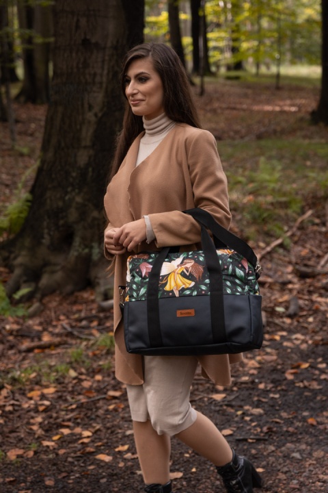 Torba do wózka z ekoskórą Sensillo - ZIELONY WRÓŻKI