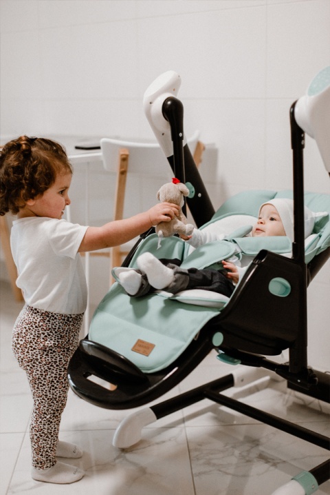 Cascata Carrello krzesełko do karmienia, elektryczny bujaczek, kołyska - Ash Grey