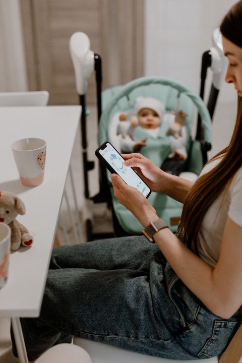 Cascata Carrello krzesełko do karmienia, elektryczny bujaczek, kołyska - Ash Grey