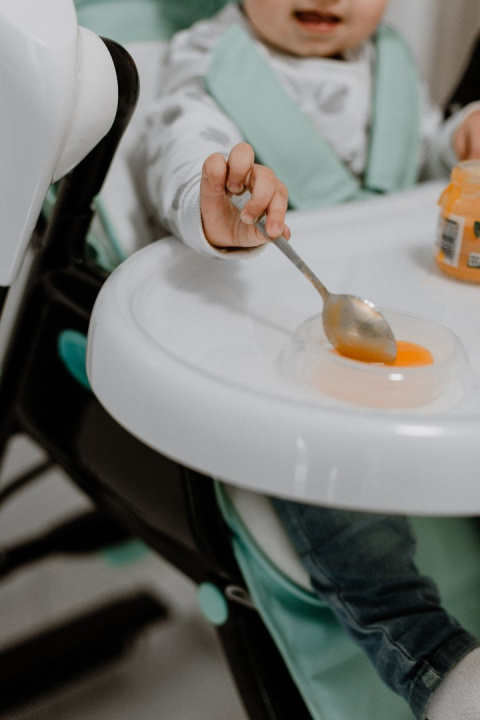 Cascata Carrello krzesełko do karmienia, elektryczny bujaczek, kołyska - Azure Green