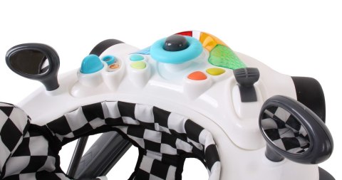 Chodzik wyścigówka - biało czarny