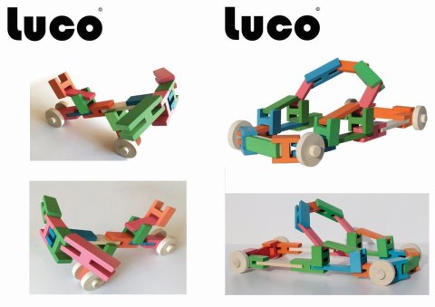 Klocki konstrukcyjne z kółkami LUCO LARGE 36 szt
