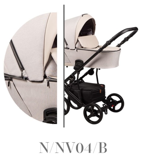 NOVIS 3w1 Baby Merc wózek wielofunkcyjny z fotelikiem Kite 0-13 kg kolor N/NV04/B