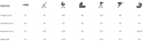 NOVIS 3w1 Baby Merc wózek wielofunkcyjny z fotelikiem Kite 0-13 kg kolor N/NV04/B