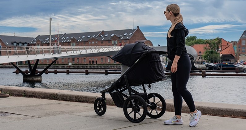 Wózek do biegania wielofunkcyjny 2w1 spacerowy 3 duże koła lionelo Azura Głębokość produktu 130 cm