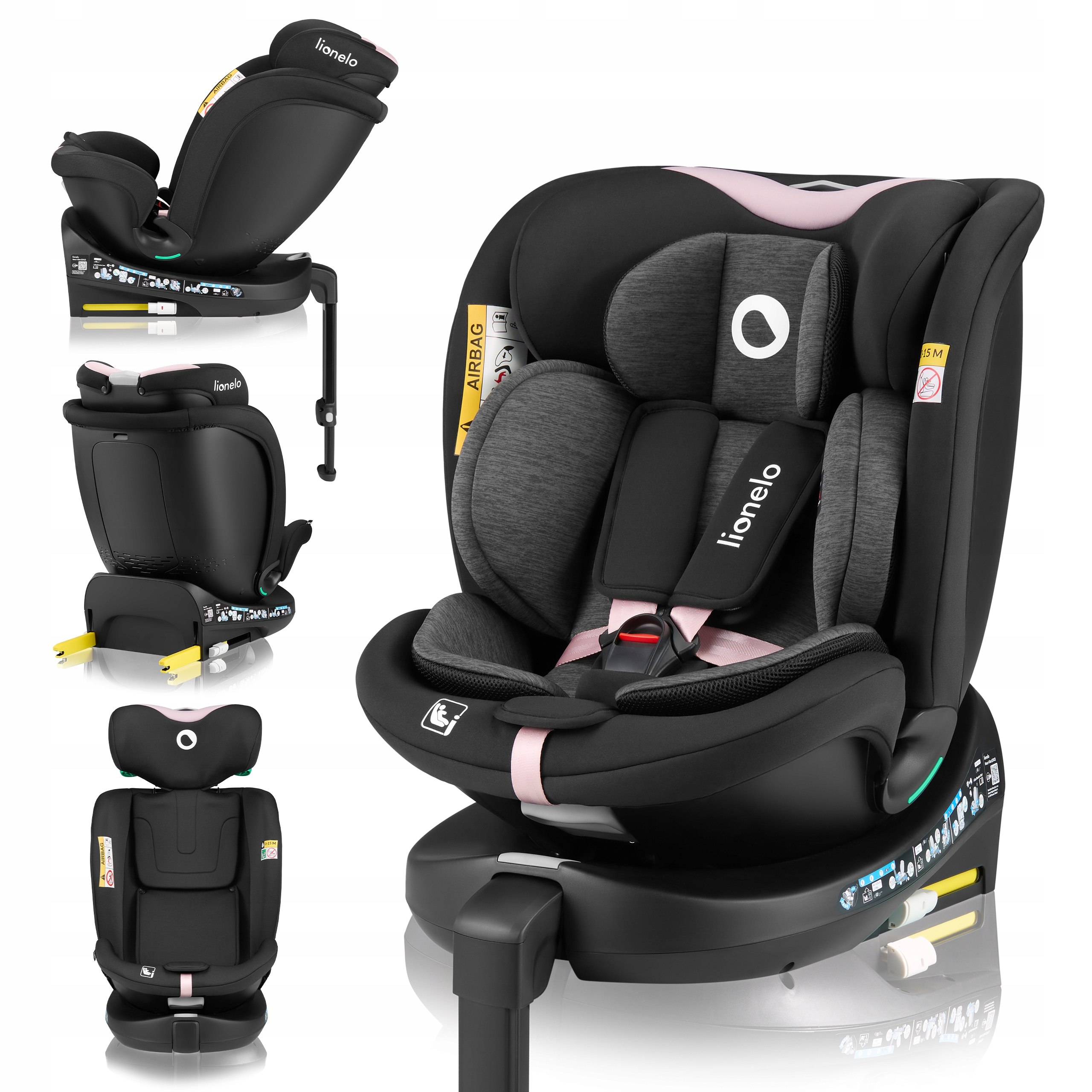 Fotelik samochodowy OBROTOWY baza 360° ISOFIX 40-150cm Lionelo Navy i-Size Głębokość produktu 49 cm